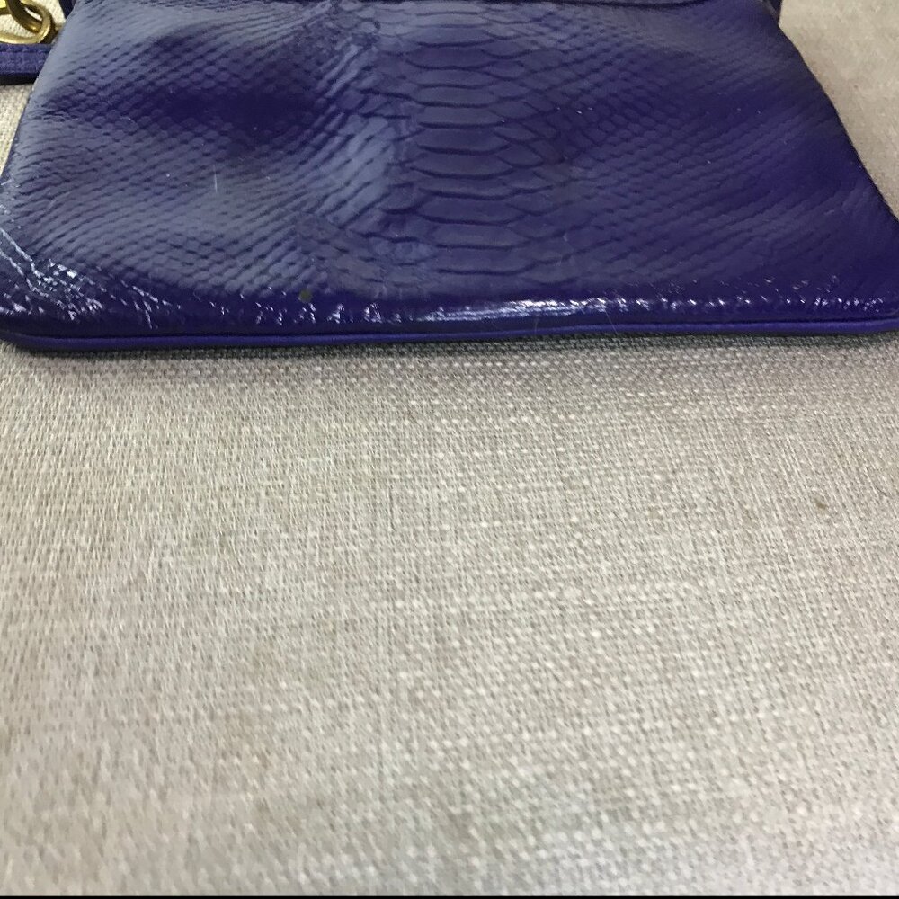 Marc Jacobs Purple Python Percy Turnlock Crossbod… - image 6